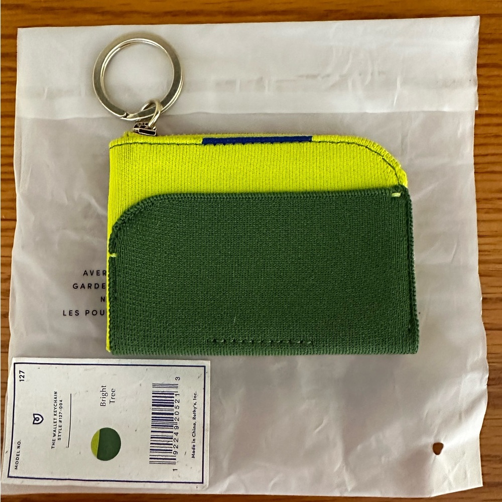 Rothy's Green and Yellow Key & Card Holder